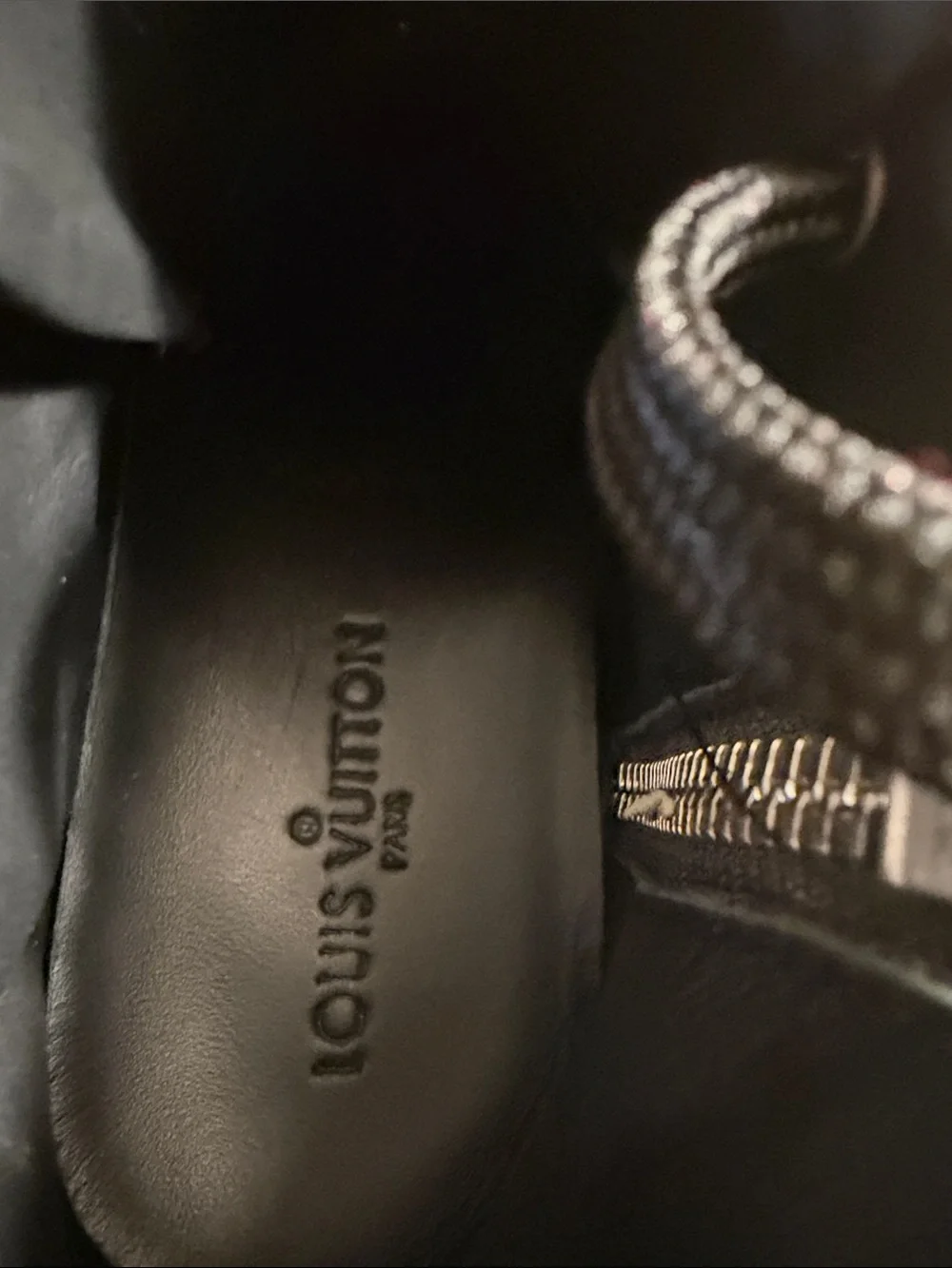 Louis Vuitton Kids High Top Sneakers EU 25 US 8 Black Damier Zip NWOT